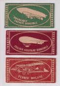 Trade felts, USA, Anon, Airplanes & Dirigibles, 73mm x 149mm, 6 different, Antoinette Monoplane,