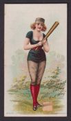 Cigarette card, USA, Geo. F. Young Baseball Scenes (Sept Fixtures Back), type card, ref N360,