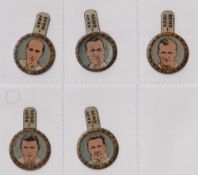Trade issue, Boys Magazine, Lapel Badges, (Metal) Footballers, (5 different), Charlie Buchan,