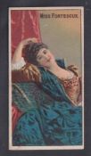 Cigarette card, D & J Macdonald, Actresses 'MUTA', type card, Miss Fortescue (sl mark on back,