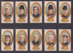 Cigarette cards, Player's, England's Naval Heroes (Wide, descriptive), (set 25 cards) (fair/gd)