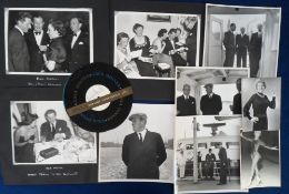 Entertainment, a signed 45rpm record shaped menu card for the Decca Dealer's Convention dinner 1957,