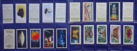 Trade cards, 18 sets, including Badshah Tea (10 different including Romance of the Heavens, Fruits