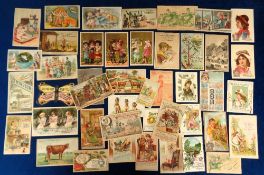 Trade cards, USA, approx. 45 Sewing-related cards, all 1890/1900's, various issuers inc. New Homes
