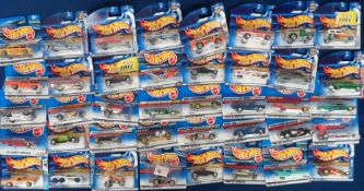 Model Cars, Hot Wheels, 65+ unopened models to include Mustang Cobra, Caddy 59, Chevelle SS,