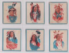 Trade cards, Canada, Tee Pee Picture Gum, Indian Series, 6 cards nos 14, 18, 19, 27, 39 & 44 plus