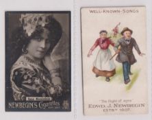 Cigarette cards, Newbegin, two type cards, Actors & Actresses, Sasa Masalskaja (slight cracking,