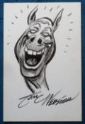 Autograph, Tom Webster (1890-1964) News Chronicle and Daily Mail cartoonist a hand drawn cartoon