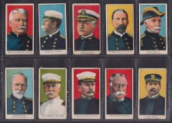 Trade cards, USA, The Lauer & Suitor Co, (Navy Candy), Navy Officers, (set 24 cards) (2 with back