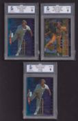 Trade cards, Cricket, 5 cards, all featuring Shane Warne (3 different 2 duplicates) all