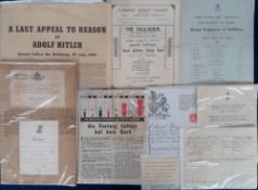 Ephemera, Military, a selection of 20 items dating from 1803 to WW2 to include a 1914 passport for