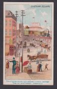 Cigarette card, USA, Buchner, New York City Scenes, 'X' size, type card, Chatham Square (gd)