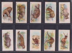 Cigarette cards, Player's, Wild Animals of the World, (Wide, no ltd), (set, 50 cards) (gen gd)