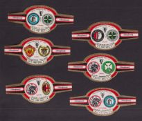Football, Cigar bands, a set of 17 (numbered) European Cup Final Cigar Bands showing details of