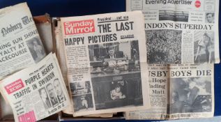 Newspapers, a collection of national and local papers, mainly 1950s and 60s. Local papers feature