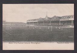 Football postcard, Aston Villa, b/w printed card showing match in progress from the Valentine's