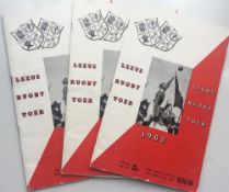 Rugby programmes, British Lions in South Africa, 1962, a trio of match programmes, Test matches in