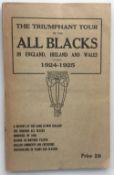 Rugby publication, 'The Triumphant Tour of the All Blacks in England, Ireland and Wales, 1924-1925',
