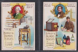 Trade cards, Huntley & Palmers, Inventors, 'P' size (all French, back in brown) (set, 8 cards) (vg)