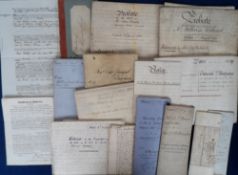 Deeds, Documents and Indentures Northumberland, 80 mixed vellum and paper documents 1671-1942 all