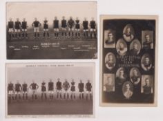 Football postcards, Burnley FC, three different photographic postcards all showing Burnley FC from