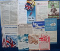 Ephemera, National Savings wartime and post war information leaflets etc., 20+ items to include