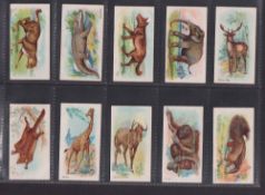 Cigarette cards, Wills, Wild Animals of the World (Green Scroll Back) (set, 50 cards) (gd)