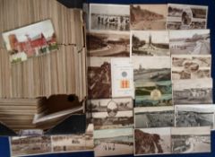 Postcards, a mixed UK topographical collection of approx. 1700 cards, with street scenes of towns,