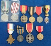 Medals, a selection of 10 worldwide medals to comprise 1914 Star awarded to 7593 Pte E Skeates 1st
