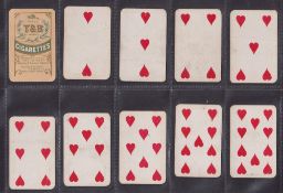Cigarette cards, Tuckett (Canada) Playing cards (set 52 + Joker + Blank card) (fair/gd)