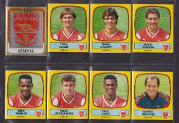 Trade card stickers, Football, Panini Football 88 (set 574 stickers) all with original backs (gen