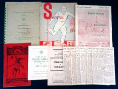 Football programmes, a selection of 11 programmes 1934/35 - 1954/55, Arsenal v Grimsby 34/35, B.C.