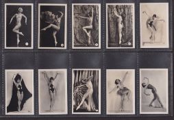 Cigarette cards, 2 sets Murray Dancing Girls, London & Belfast (vg), Wills United Services Flag