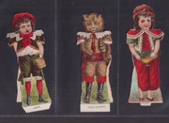 Cigarette cards, USA, Banner Tobacco Co, Mother Goose Series Paper Dolls for the Little Folk, die-