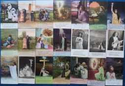 Postcards, Song Cards, a sentimental selection of approx. 110 cards, many WW1 related (nurses,