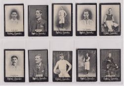 Cigarette cards, Ogden's item 95 Footballers, 15 cards including Raisbeck, Athersmith, some knocks