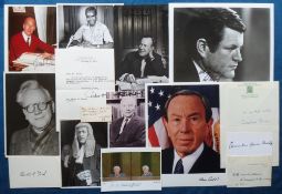 Autographs, Political, Worldwide, a selection of 37 signed photographs and letters of well known