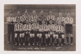 Football postcard, Sheffield United, early 1900's, photographic card by Furniss of Sheffield (