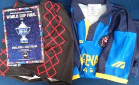 Rugby League, England v Australia, World Cup Final 1995, programme, ticket and table plan/menu