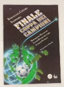 Football programme, Barcelona v Sampdoria, Champions League Final, 20 May 1992, scarce Italian