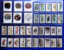 Cigarette cards, 4 sets & 1 part set, Player's Cats, Gallaher The Zoo Aquarium, Gallaher Fables &