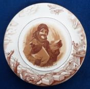 Collectables, WWI, Bruce Bairnsfather, 8” Grimwades Old Bill Wall Plaque, ‘I Likes Me Drop O'