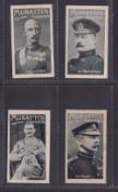 Cigarette cards, Muratti, Boer War Generals CLAM, 4 cards, Maj Gen Knox, Lt Gen G White, Col Plumer,