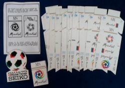 Football, World Cup Italy 1990, Seiko (Official Time Keeper) stand up cardboard shop display sign
