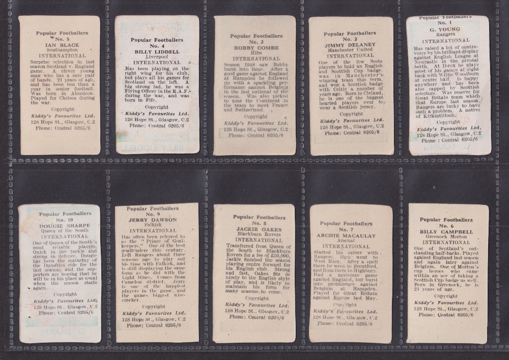 Trade cards, Kiddy's Favourites, Popular Footballers (set 52 cards) including scarce number, plus - Image 2 of 8