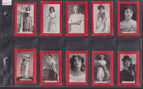 Cigarette cards, BAT, Actresses ALWICS, 2 part sets (48/50 Gloss fronts) and (47/50 Matt fronts) (