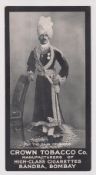 Cigarette card, India, Crown Tobacco Co, Bombay, Rulers & Personalities of India, type card, H.H.