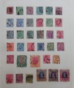 Stamps, World used collection on leaves to include France, India, Italy and USA. 100s