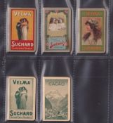 Trade cards, Suchard, a collection of 7 miniature Almanacs and Diaries for 1909 (x 2 different),