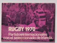 Rugby programme, Selectionado Interior v Ireland, 30 August, 1970, scarce tour match programme